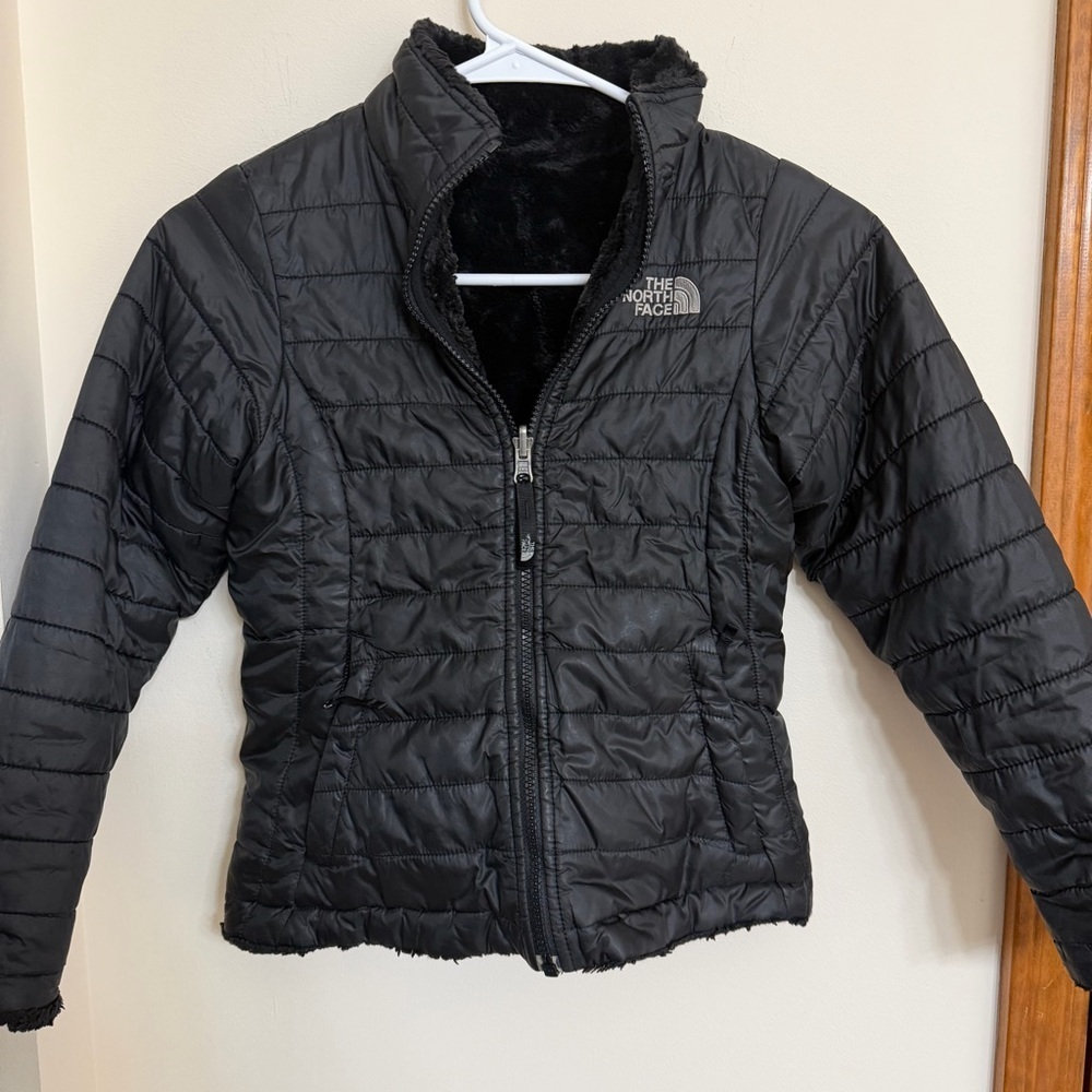 The North Face Women's Black Puffer Jacket with Sherpa Lining